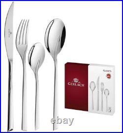 Gerlach Flames Cutlery Set 24 Pieces For 6 Persons Gloss Stainless Steel 24 Pcs