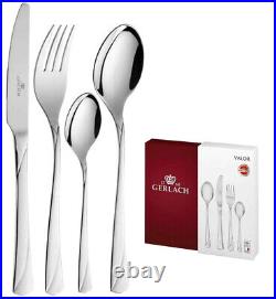 Gerlach Valor Cutlery Set 24 Pieces For 6 Persons Gloss Stainless Steel 24 Pcs