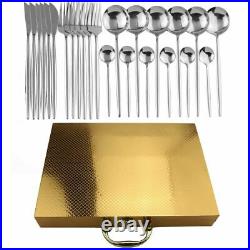 Gold Dinnerware Set Luxury Cutlery Set Stainless Steel Dinner Set Fork Knife