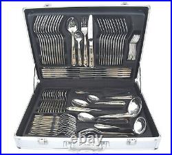Heavy 84 Piece Gold Cutlery Set Table Stainless Steel Supreme Canteen Christmas