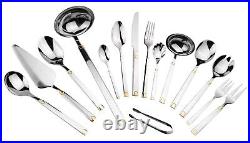 Heavy Gold 72pc Cutlery Set 18/10 Stainless Steel Table Canteen Christmas Gift