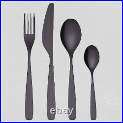 Ikea TILLAGD 24-piece cutlery set, black 403.430.01 Brand New