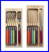 Laguiole 12 Piece Steak Knife and Fork Dining Cutlery Set in Presentation Tray