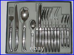 Laguiole 24 Piece Stainless Steel Cutlery Set-6 Forks, 6 Knives, 6 Teaspoons 6 TS