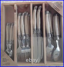 Laguiole 24 piece cutlery set stainless steel Ivory