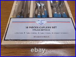 Laguiole Cutlery Set, Blue, Missing One Knife