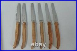 Laguiole Cutlery Set Olive Wood 18 Piece/6 Place Settings