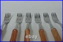Laguiole Cutlery Set Olive Wood 18 Piece/6 Place Settings