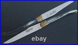 Laguiole Glandieres 6x Steak Knife Set Ivory, Wood, Stainless Steel RRP £550
