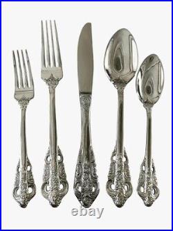 Luxury Silver Cutlery Set 30 pcs, 18/10 Stainless Steel Alloy Flatware Set