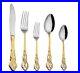 Luxury Silver and Gold Cutlery Set 30 pcs, 18/10 Stainless Steel Alloy Flatware