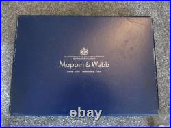 MAPPIN & WEBB SILVER PLATE BEAD PATTERN CUTLERY 54pc inc Box