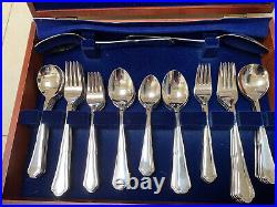 M&S 86 piece cutlery set In superior quality 18/10 stainless steel. Barely used