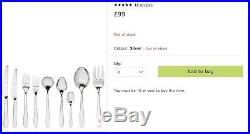 Marks & Spencer STAILESS STEEL 44 Piece Classic Maxim Cutlery Set M&S Rrp £99