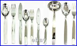 Mepra Cutlery Set Stainless Steel 87 Piece Mediterranean Design Serves 12 New