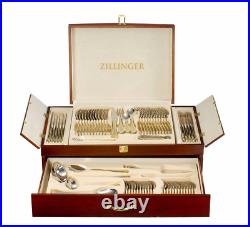 New Zillinger Greek Heavy 72 Piece Gold Cutlery Set Stainless Steel Canteen Gift