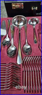 Nivella cased cutlery set 101 pieces- gold and silver