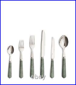 OKA Faux Shagreen 24-Piece Cutlery Set
