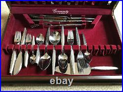 ONEIDA Community 104 piece SS Cutlery Set in Wooden Box, £20 Buy It Now Discount