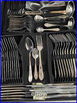 Prima Edwardian cutlery set 12 settings in lockable Case 72 Pieces Collection On