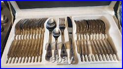 Prima Vintage Edwardian cutlery set 12 settings in lockable Case 72 Pieces
