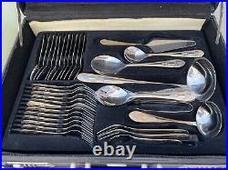 Prima Vintage Edwardian cutlery set 12 settings in lockable Case 72 Pieces
