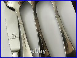 Quality IG 18/10 Stainless Steel Canteen Cutlery 58pc Wood Case Not Complete