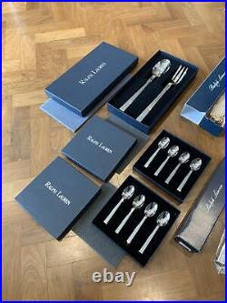 Ralph Lauren Home Academy 8 Setting Cutlery Set Hostess Salad Servers New Boxed
