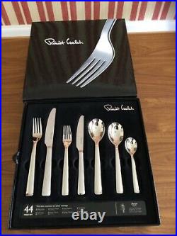 Robert Welch44 Piece 18/10 Stainless Steel Cutlery Set. Avon Bright. Brand New