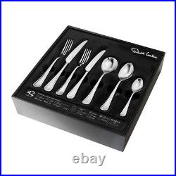 Robert Welch Stratford 42 Piece Cutlery Set Bright for 6 People Gift Boxed