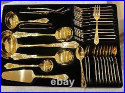 SBS Bestecke Solingen 23/24 Carat Gold Plated Cutlery Complete 108 Pc Set