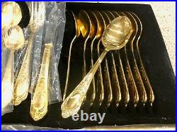 SBS Bestecke Solingen 23/24 carat gold-plated 70-piece cutlery set