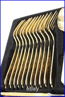 SBS SOLINGEN BESTECKE 70pc 23/24 Carat Gold-Plated Cutlery Service for 12 M30