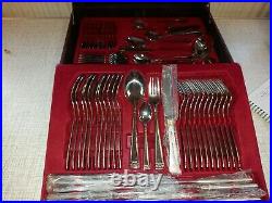 SBS Solingen 71 piece 18/10 Carat Gold Plate Cutlery With Canteen in Briefcase
