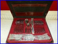 SBS Solingen 71 piece 18/10 Carat Gold Plate Cutlery With Canteen in Briefcase