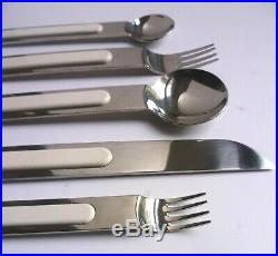 Sergio Asti ICM Italy'BOCA' White 30 Piece Cutlery Set. VINTAGE Design 1970s