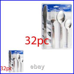Set Of 32 Cutlery Set Kitchen Stainless Steel Tableware Spoon Fork Food Dining