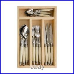 Simplicite Laguiole Cutlery Set 24 Piece Ivory by Jean Dubost