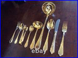 Solingen 23/24 ct gold plate cultery set