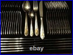 Solingen 24k Gold Plated Cutlery Service in Case 12 Place Settings + Servers NEW