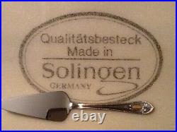 Solingen 24k Gold Plated Cutlery Service in Case 12 Place Settings + Servers NEW