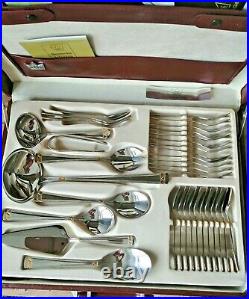 Solingen Canteen Of Cutlery Gold Plated 12 Settings 84 piece & Servers in case