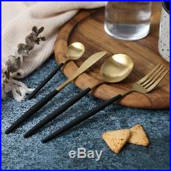 Stainless Steel Cutlery Tableware Kitchen Dinner Forks Knives Food Scoop Set