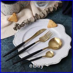 Stainless Steel Cutlery Tableware Kitchen Dinner Forks Knives Food Scoop Set