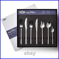 Stellar James Martin Polished Stainless Steel, 44 Piece, 6 Placing Cutlery Set