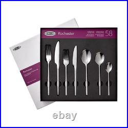 Stellar Rochester Cutlery Set 58 Piece 8 Place Setting 18/10 Polished Steel