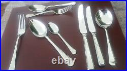 Stunning ARTHUR PRICE UNUSED Art Deco Grecian Stainless Steel Cutlery Set Cased