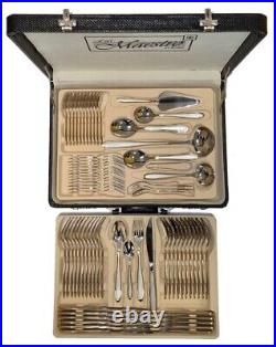 Suitcase Cutlery Set Stainless Steel for 12 People 72 PCS High Quality Gift Idea