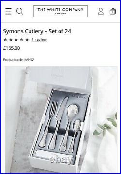 The White Company Symons 24 Piece Cutlery Set BNIB