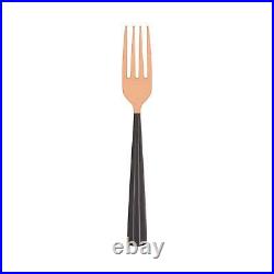 Tower 16pc Stainless Steel Cutlery Set In Black And Rose Gold T859001RB -New